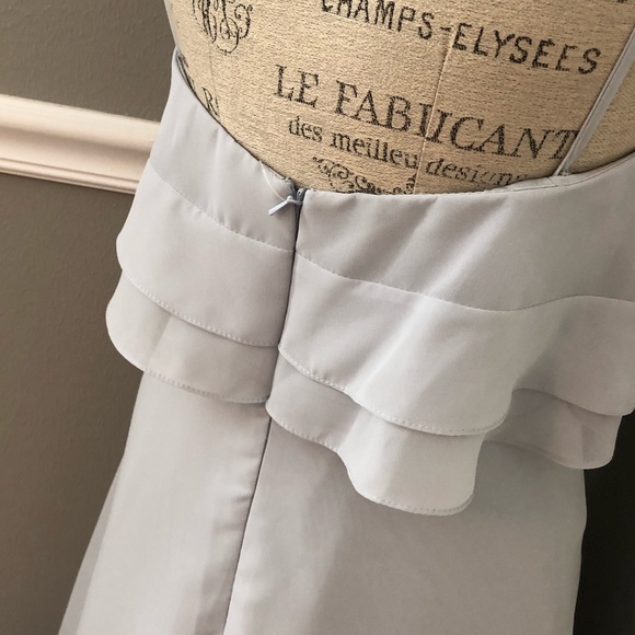 NEW SORELLA VITA SZ 12 ARTIC BLUE CHIFFON FORMAL EVENING GOWN - Picture 8 of 12